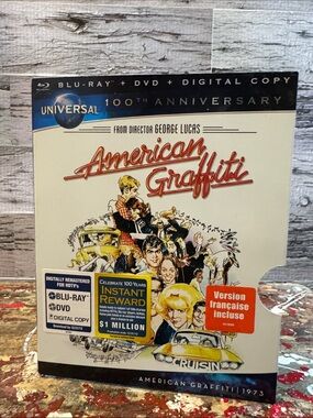 Universal 100th Anniversary American Graffiti Blu-Ray DVD Digital Copy Combo